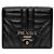 Cartera Prada Diagram de cuero negro