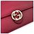 Gucci Borsa Crossbody in pelle Interlocking con patta e catena Rossa - vista 10