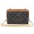 Céline Borsa a tracolla e clutch Triomphe in tela e pelle d'agnello marrone