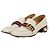 Gucci Mid Heel Leder-Loafer Ivory