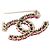 Chanel Spilla CC in vitello e metallo Oro Nero Rosa - vista 4