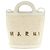 Marni Small Tropicalia Borsa a secchiello bianca
