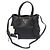 Prada Black Vitello Phoenix Lettering Logo - vista 2