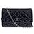Chanel Borsa a tracolla con catena Classic WOC Nero Argento - vista 2