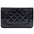 Chanel Borsa a tracolla con catena Classic WOC Nero Argento - vista 5