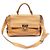 Salvatore Ferragamo Brown Calfskin Gancini Sofia Large