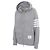 Thom Browne Felpa con cappuccio e zip a righe diagonali classiche - vista 3