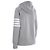 Thom Browne Felpa con cappuccio e zip a righe diagonali classiche - vista 5