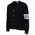 Thom Browne Cardigan aus Baumwollcrepe mit diagonalen Nähten - Ansicht 3