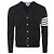 Thom Browne Klassischer Cardigan aus Merinowolle mit diagonalem Armband