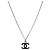 Chanel Collana CC Argento Nera - vista 2