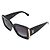 Chanel Gafas de sol para mujer de montura rectangular negra y dorada - vista 2