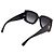 Chanel Gafas de sol para mujer de montura rectangular negra y dorada - vista 3