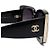 Chanel Gafas de sol para mujer de montura rectangular negra y dorada - vista 4