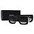 Chanel Gafas de sol para mujer de montura rectangular negra y dorada - vista 7