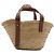 Loewe Borsa Tote Piccola a Cesto in Raphia Marrone - vista 4