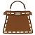 Fendi Borsa in pelle di vitello marrone
