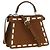 Fendi Borsa in pelle di vitello marrone - vista 2