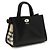 Borsa Burberry Cotswolds Check Top Handle Nera - vista 2
