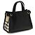 Borsa Burberry Cotswolds Check Top Handle Nera - vista 3