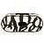 Dolce & Gabbana Custodia Airpods in pelle bianca e nera con logo Scribble in rilievo - vista 4