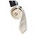 Dolce & Gabbana Cravatta classica da uomo in seta satinata Off White - vista 3