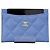 Chanel Tarjetero cartera Classic Caviar Silver Blue