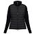 Moncler Cardigã de Lã com Zíper e Acolchoado para Mulher Preto