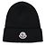 Moncler Gorro de lana con parche de logo