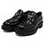 Prada Black Leather Triangular Logo Brushed Women's Loafers - view 3