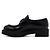 Prada Black Leather Triangular Logo Brushed Women's Loafers - view 4