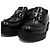 Prada Black Leather Triangular Logo Brushed Women's Loafers - view 5
