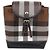 Burberry Check Micro Kordrucksack Dark Birch Brown