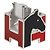 Hermès Cheval Scarf Ring Rouge Noir - vista 2