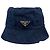 Prada Triangle Logo Denim Bucket Hat