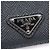 Prada Black Saffiano Leather Triangle Logo Card Holder - view 6