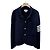 Thom Browne Milano Stitch Blazer Cardigan mit diagonalem Armband Navy