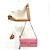 Chanel Borsa a spalla baguette Chocolate Bar con catena Rosa - vista 3
