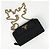 Prada Borsa a tracolla con catena in pelle Saffiano Nero - vista 10