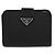 Prada Saffiano Triangle Logo Card Wallet