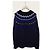 Moncler Navy Blue Nordic Pattern Leather Logo Mockneck Knit - view 4
