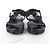 Prada Sandali ciabatte in pelle argento con Velcro - vista 3