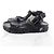 Prada Sandali ciabatte in pelle argento con Velcro - vista 6