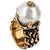 Gucci GG Pearl Ring Antique Gold Größe - Ansicht 2