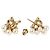 Salvatore Ferragamo Orecchini Gancini con perle placcati in oro - vista 4