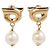 Salvatore Ferragamo Orecchini Gancini con perle da donna