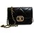 Chanel Clutch de aba 2021 em couro de bezerro acolchoado e strass com corrente