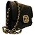 Chanel Clutch de aba 2021 em couro de bezerro acolchoado e strass com corrente - vista 2