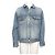 Balenciaga Giacca in denim con logo ricamato