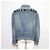 Balenciaga Giacca in denim con logo ricamato - vista 4